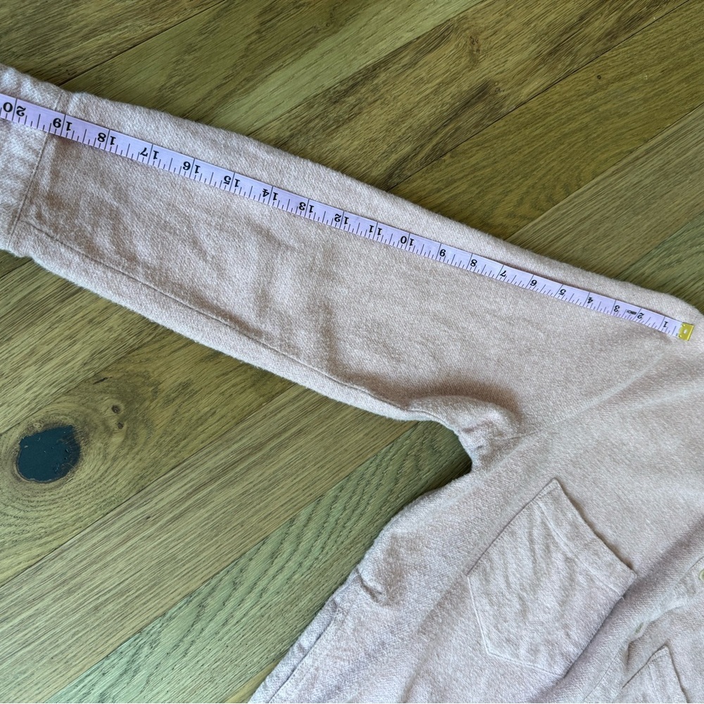 Madewell Heathered Pink Button-Up Flannel Shirt - Picture 13 of 13